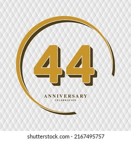 44 Years Anniversary Celebration Vector Template Design Illustration