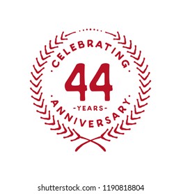 44 years design template. 44th vector and illustration.