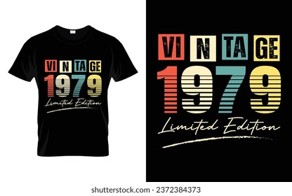 44 Years Old Vintage 1979 Limited Edition 44th Birthday living legend t shirt