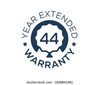 44 Years Warranty images, 44 Year Extended Warranty logos