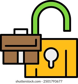 441 - Unlock Flat Vector Icon Design