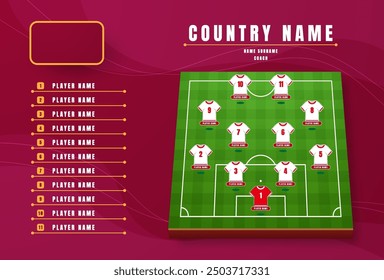 The 4-4-3 formation visualized on a dynamic field graphic. This visual guide to the beautiful game, showcasing every player's role on the pitch, is paired with a clean and modern.