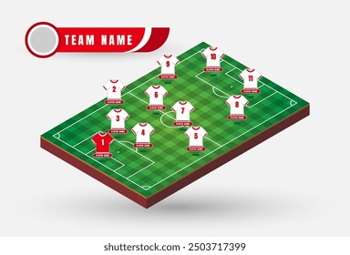 The 4-4-3 formation visualized on a dynamic field graphic. This visual guide to the beautiful game, showcasing every player's role on the pitch, is paired with a clean and modern.