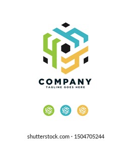 444 Logo vector with crisp color combination icon