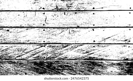 4-47. Wood board Texture Effect - Illustration. Black and white vector textures in scratch background.