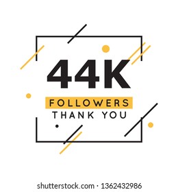 44k Followers thank you design template