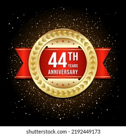 44th anniversary design template. vector template illustration