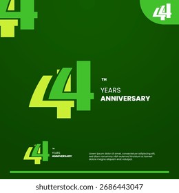 44th anniversary logo design template