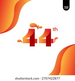 44-jähriges Jubiläums-Logo, Twist Ribbons Logo