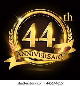 44th Golden Anniversary Logo Stock Vector (Royalty Free) 445144615 ...