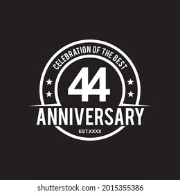 Plantilla vectorial de diseño de logo para el 44º aniversario