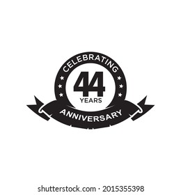 44-jähriges Logo-Design, Vektorvorlage