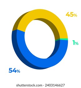 45 54 1 3d donut pie chart illustration eps vector 