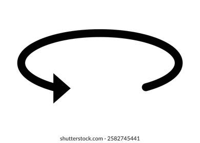 45, 90, 180, 360 degrees angles round and rotation arrow icon. Round and Rotation arrow vector illustration.