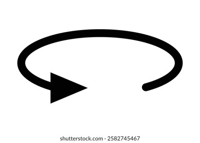 45, 90, 180, 360 degrees angles round and rotation arrow icon. Round and Rotation arrow vector illustration.