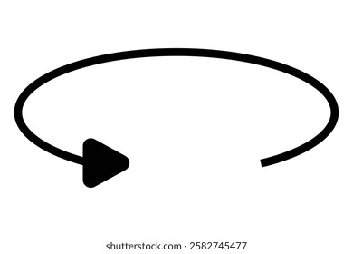 45, 90, 180, 360 degrees angles round and rotation arrow icon. Round and Rotation arrow vector illustration.