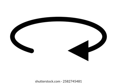 45, 90, 180, 360 degrees angles round and rotation arrow icon. Round and Rotation arrow vector illustration.