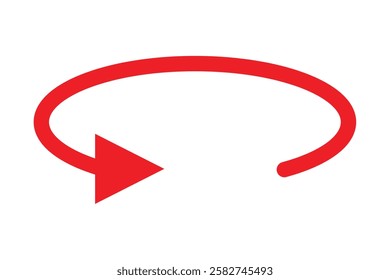 45, 90, 180, 360 degrees angles round and rotation arrow icon. Round and Rotation arrow vector illustration.