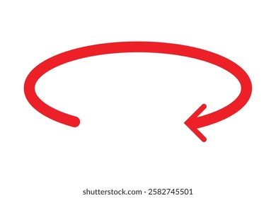 45, 90, 180, 360 degrees angles round and rotation arrow icon. Round and Rotation arrow vector illustration.