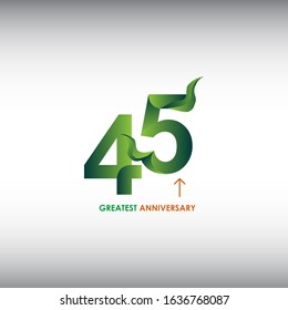 45 anniversary celebration vector concept template design illustration