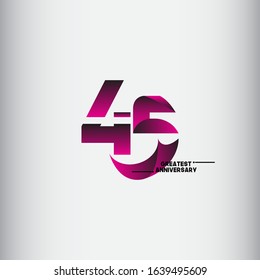 45 anniversary celebration vector concept template design illustration