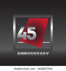 45 Jubiläumsfeier Vektorillustration Konzept Template Design Illustration