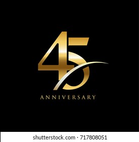 41 Anniversary Elegance Gold Logo Linked Stock Vector (Royalty Free ...