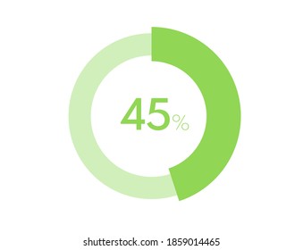 45% circle diagrams Infographics vector, 45 Percentage ready to use for web design