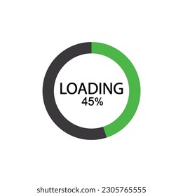 45% circle diagrams Infographics vector, 45 Percentage ready to use for web design.