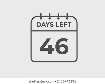 45 days to go countdown template. 45 day Countdown left days banner design. 45  Days left countdown timer