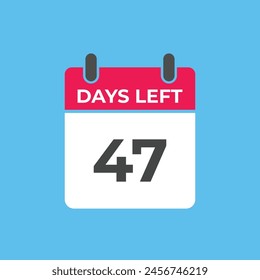 45 days to go countdown template. 45 day Countdown left days banner design. 45  Days left countdown timer