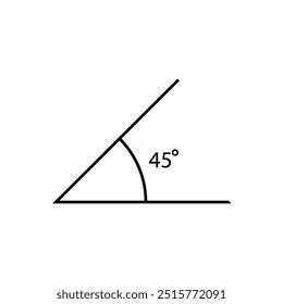 45 degree angle icon illustration design