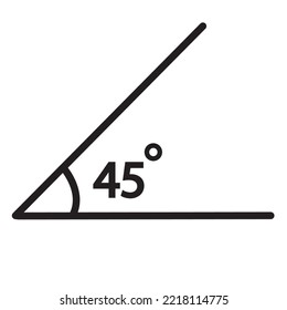 45 degree angle icon in trendy outline style design. Vector illustration isolated on white background.