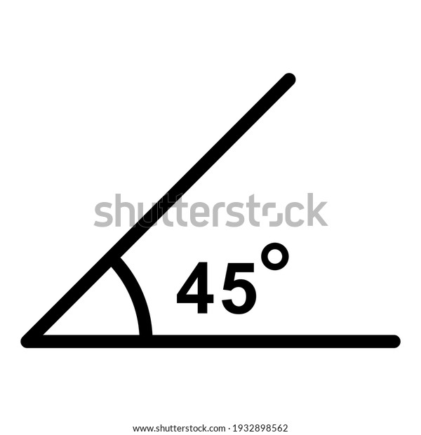 45 Degree Angle Icon Trendy Outline Stock Vector (Royalty Free ...