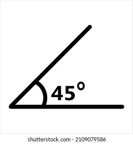 45 Grad Vektor-Symbol für Web- und Mobile-App.