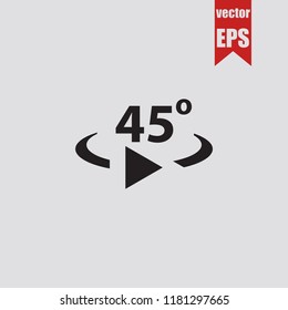 45 degrees icon.Vector illustration.