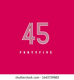 45 digit letter abstract design logo linear elegant design 