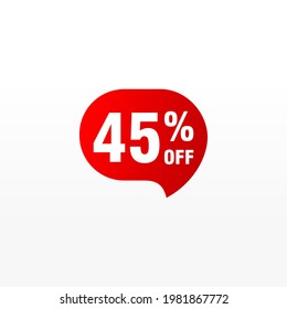 45 discount, Sales Vector badges for Labels, , Stickers, Banners, Tags, Web Stickers, New offer. Discount origami sign banner