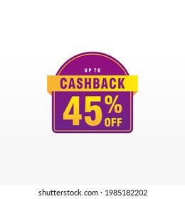 45 discount, Sales Vector badges for Labels, , Stickers, Banners, Tags, Web Stickers, New offer. Discount origami sign banner