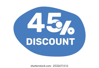 45% discount ticket template icon vector design background