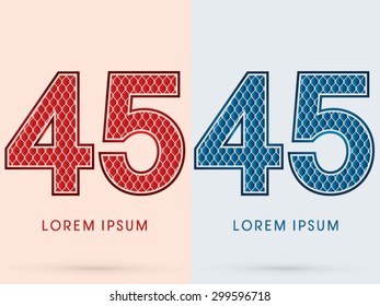 45, Font, Concept  Hot and Cool, Wire Mesh, steel, net, graphic vector.