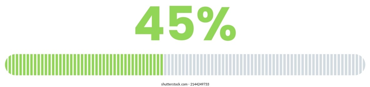 45 % Ladung. 45% Fortschritt bar Infografik Vektor, 45% bereit für Web-Design ux-ui verwenden