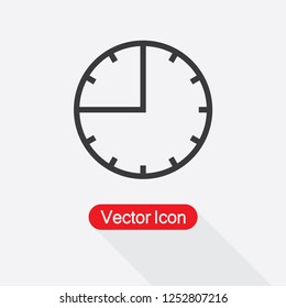 45 Minutes Icon Vector Illustration Eps10
