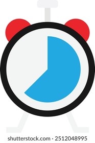 Ilustração plana do vetor de ícone de tempo de 45 minutos