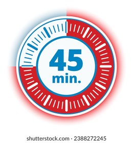 45 minutes time timer illustration