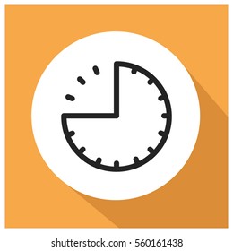 45 minutes vector icon