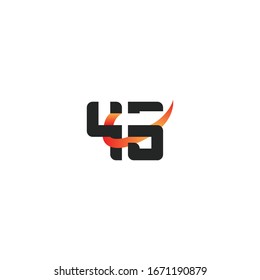 Diseño de plantilla de ilustración de logotipo de 45 números