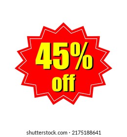 45 % off discount badge vector design.eps