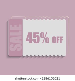 45% Off Discount Sale Banner Creative Composition Vector Background
