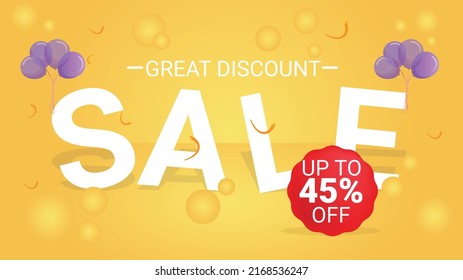 45% off great discount sale background